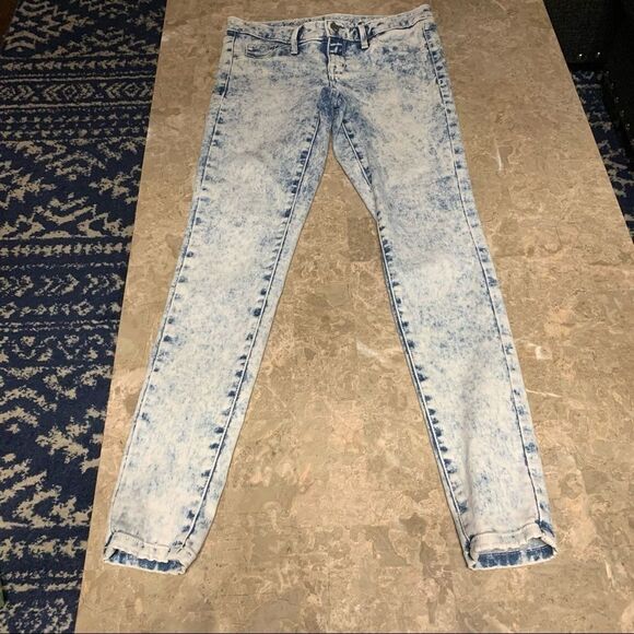 Mossimo Mid-Rise Denim Legging size 00 whitewash - Picture 1 of 7